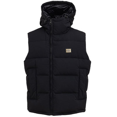 Veste sans manches en polyester noir Dolce &amp; Gabbana
