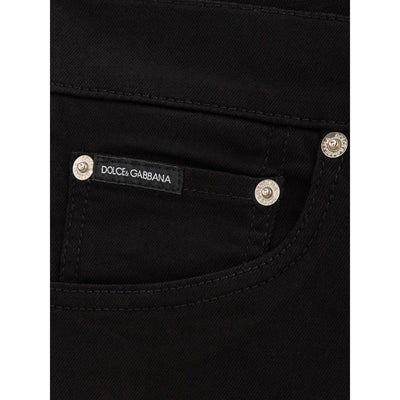 Dolce &amp; Gabbana Zwarte Katoenen Jeans Denim