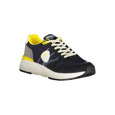 Blauer blauwe polyester heren sneaker