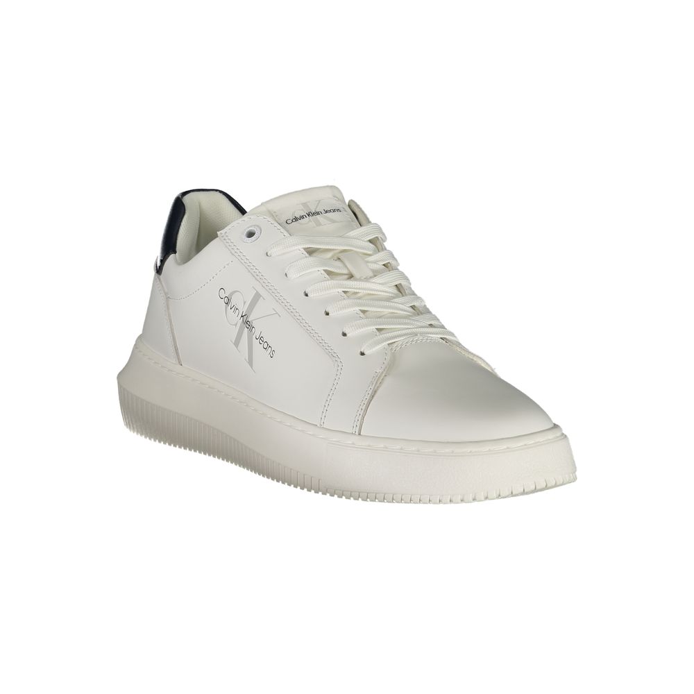 Calvin Klein Witte Leren Heren Sneaker