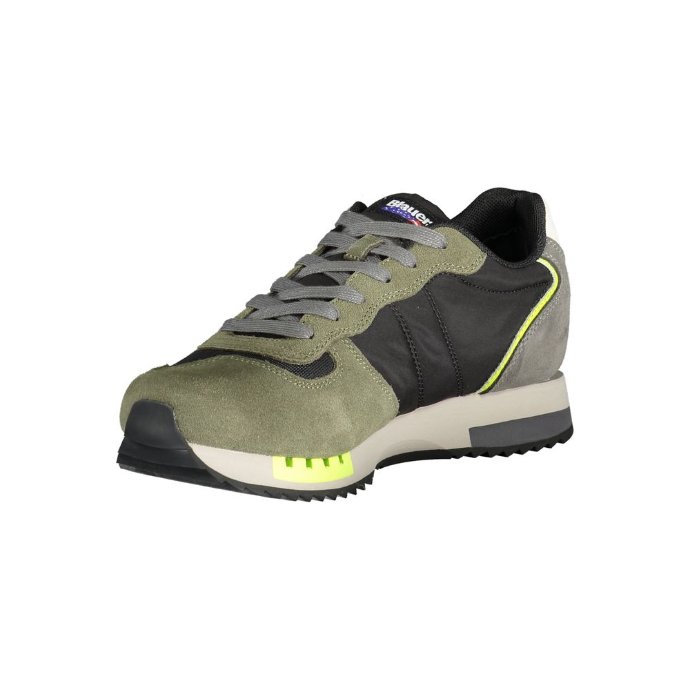 Blauwgroene polyester sneaker