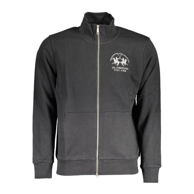 Pull homme en coton noir La Martina