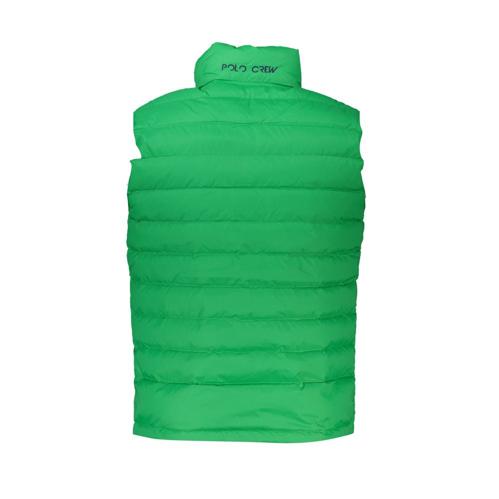 Veste verte élégante sans manches avec broderie La Martina