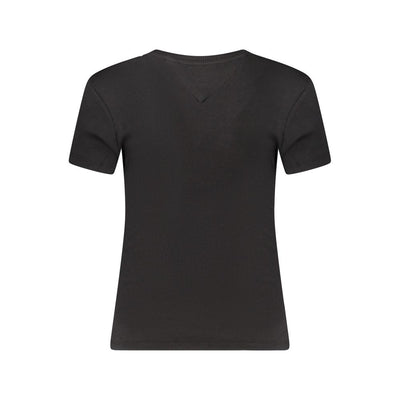 Tommy Hilfiger Black Cotton Tops & T-Shirt
