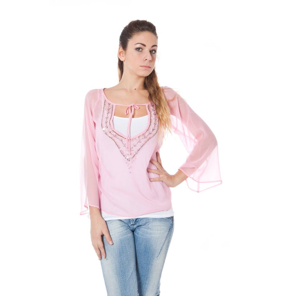 Phard Roze Zijden Dames T-shirt