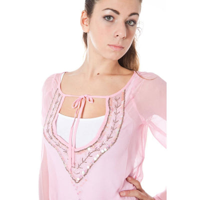 Phard Roze Zijden Dames T-shirt