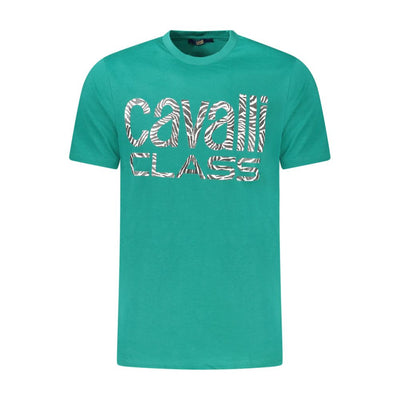 Cavalli Class Groen Katoenen T-shirt