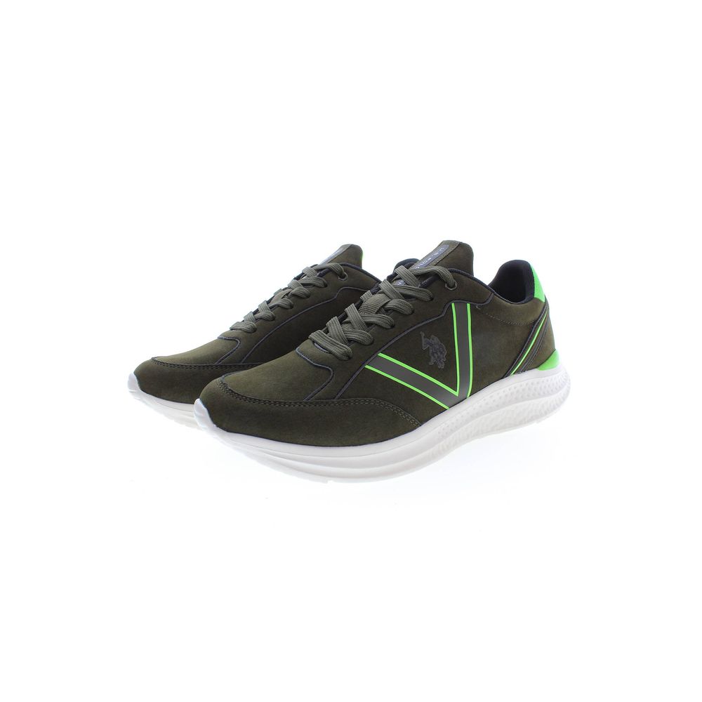 US POLO ASSN. Groene polyester herensneaker
