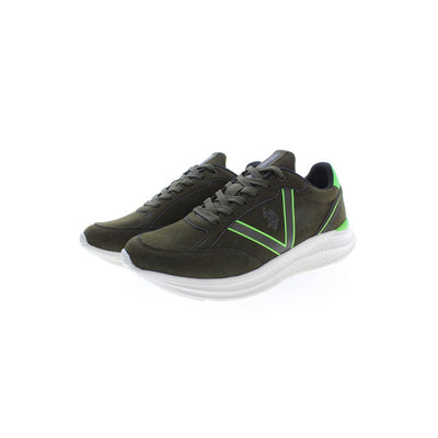 US POLO ASSN. Groene polyester herensneaker