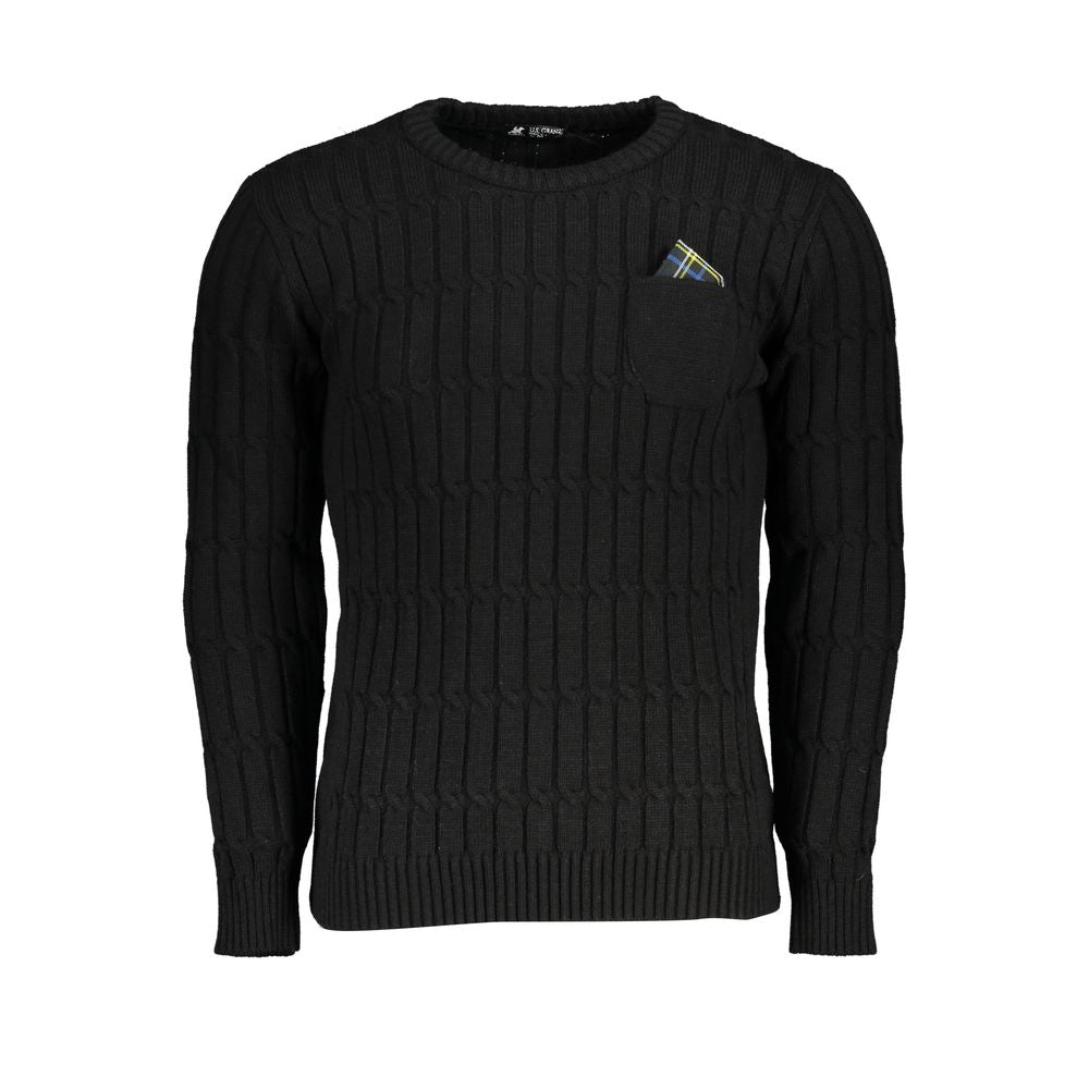 US Grand Polo Twisted Crew Neck-trui met contrastdetails
