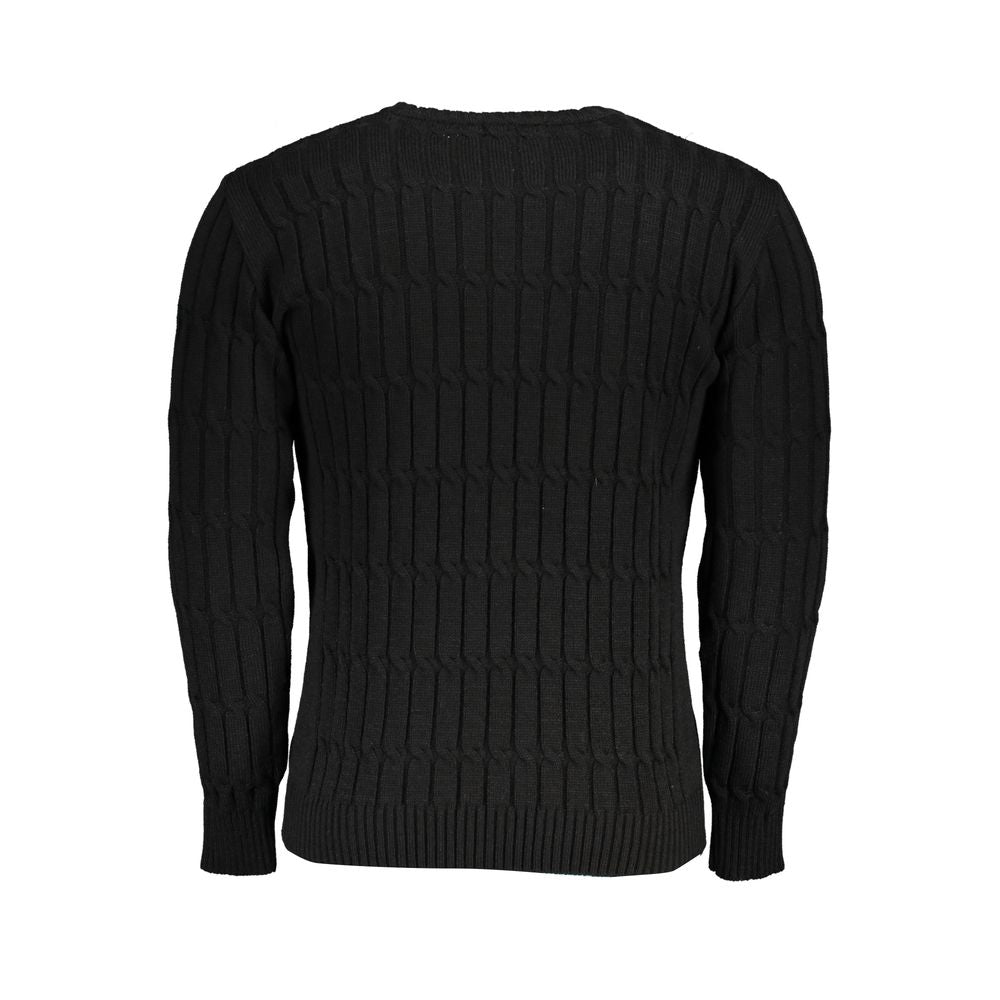 US Grand Polo Twisted Crew Neck-trui met contrastdetails