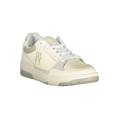 Beige sportschoenen van Tommy Hilfiger met uniek borduurwerk