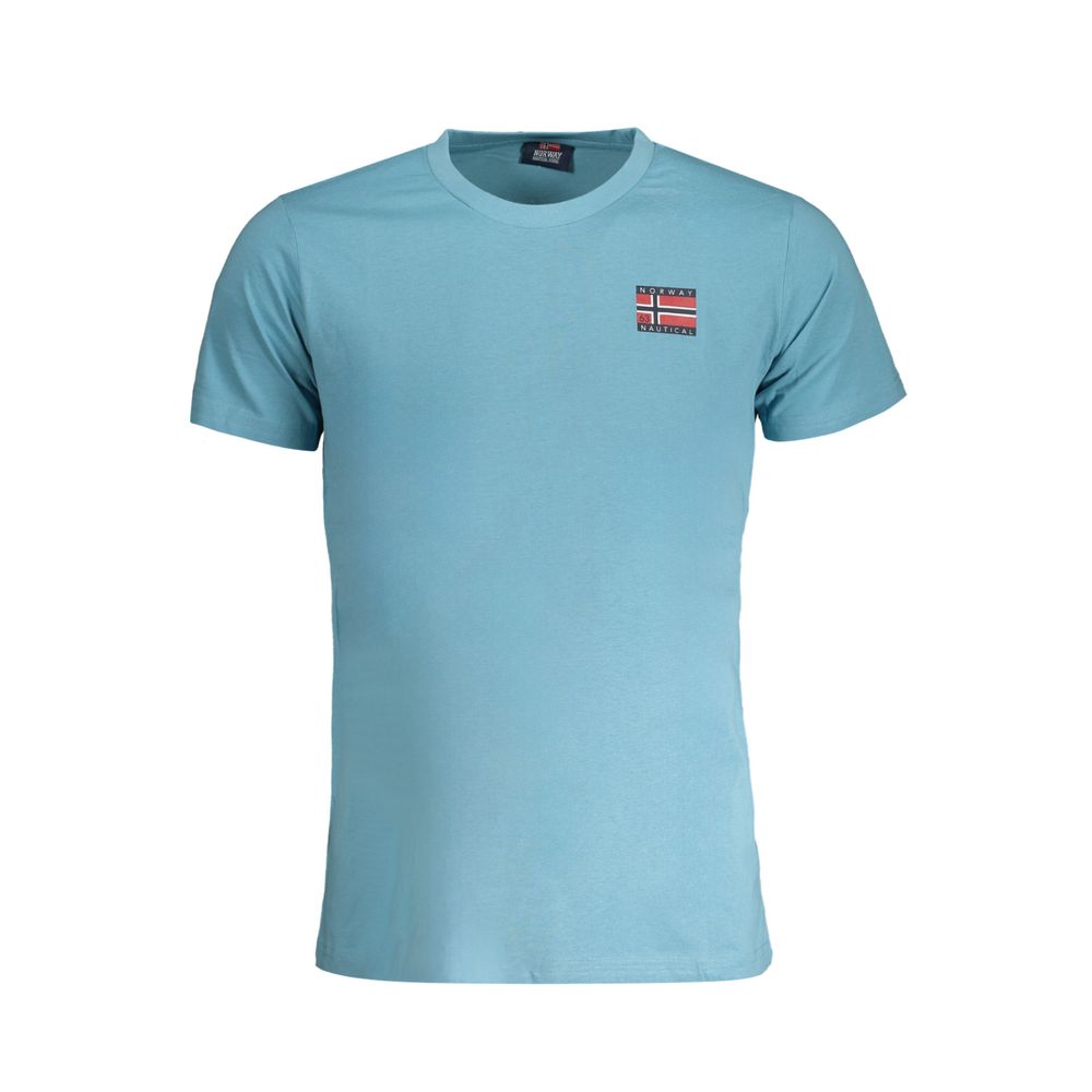 T-shirt homme bleu clair en coton Norvège 1963
