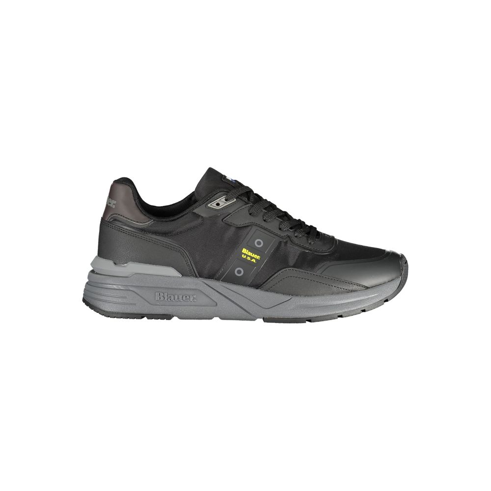Blauer zwarte polyester sneaker