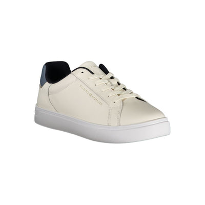Tommy Hilfiger beige leren damessneaker
