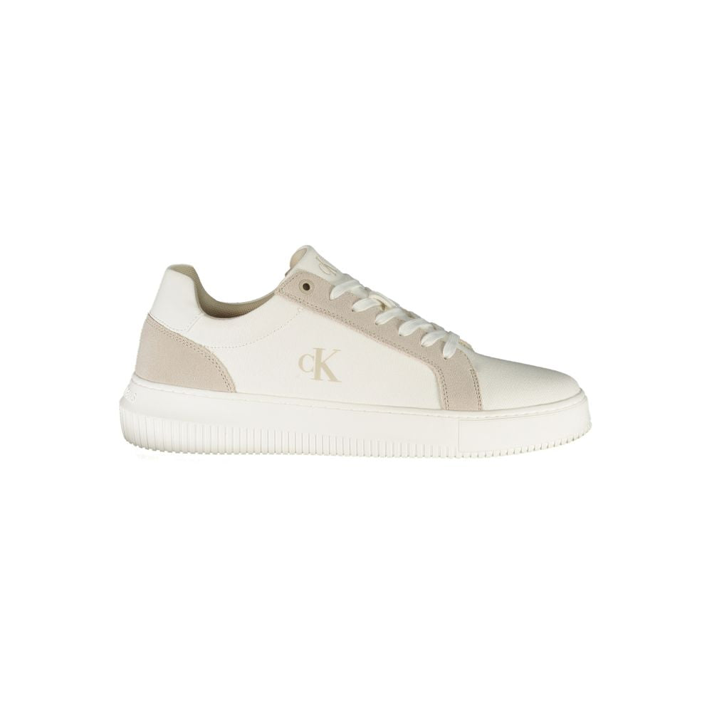 Calvin Klein Witte Leren Heren Sneaker