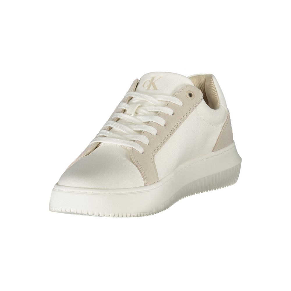 Calvin Klein Witte Leren Heren Sneaker