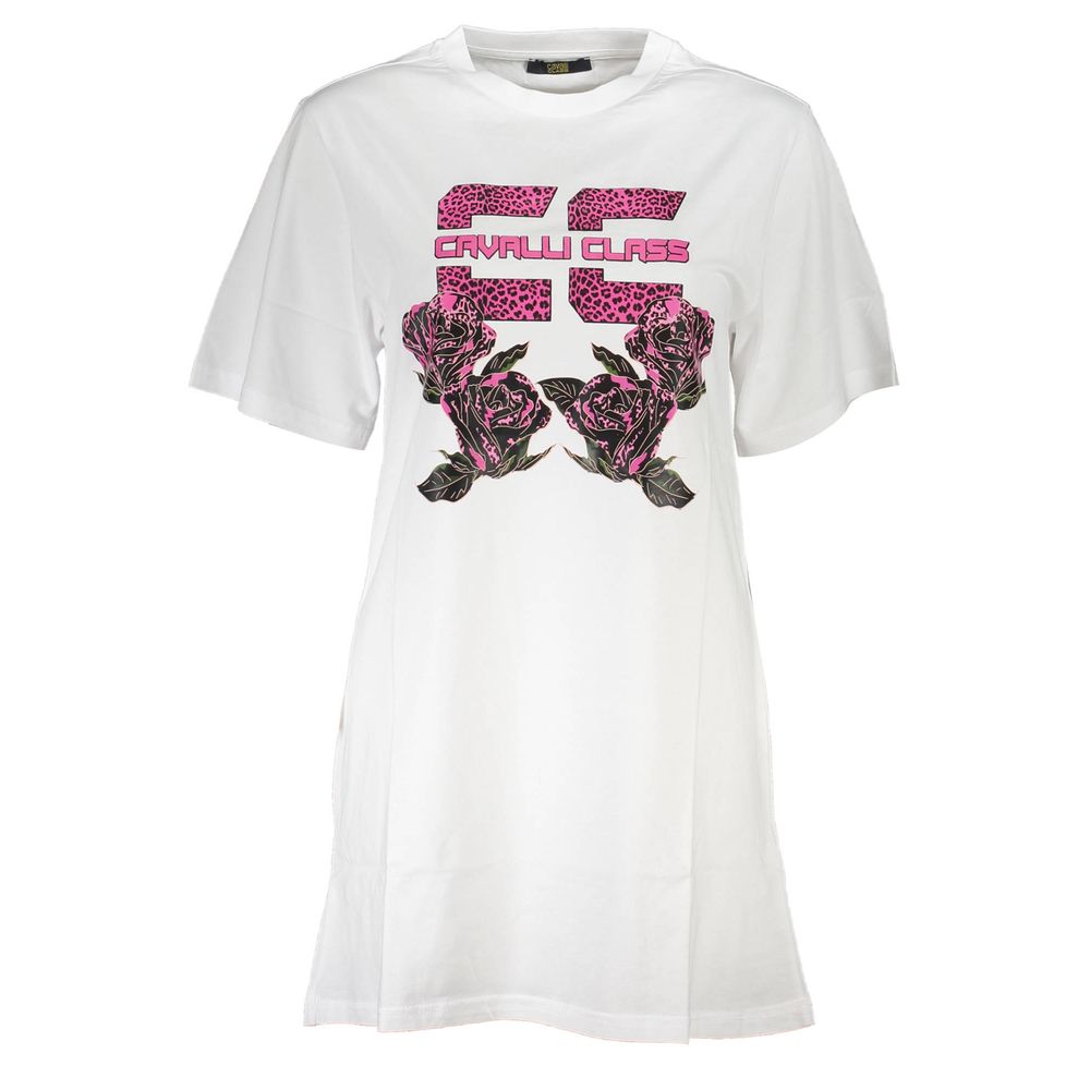 Robe Cavalli Class en coton blanc pour femme