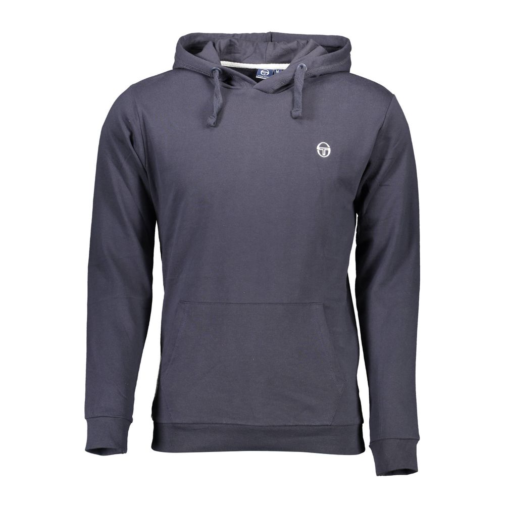 Pull à capuche en coton bleu Sergio Tacchini pour homme