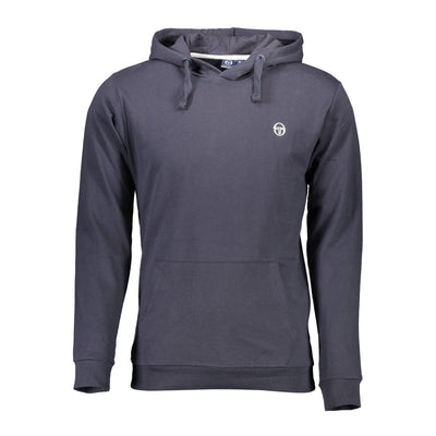 Pull à capuche en coton bleu Sergio Tacchini pour homme