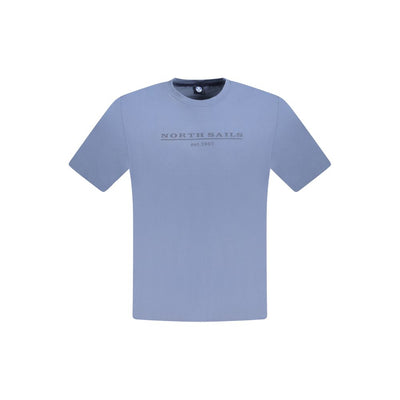 North Sails Blue Cotton Men T-Shirt