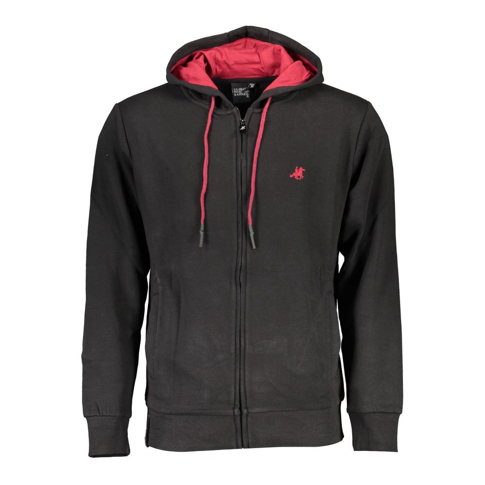 Pull homme en coton noir US Grand Polo