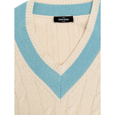 Pull en coton blanc Gran Sasso