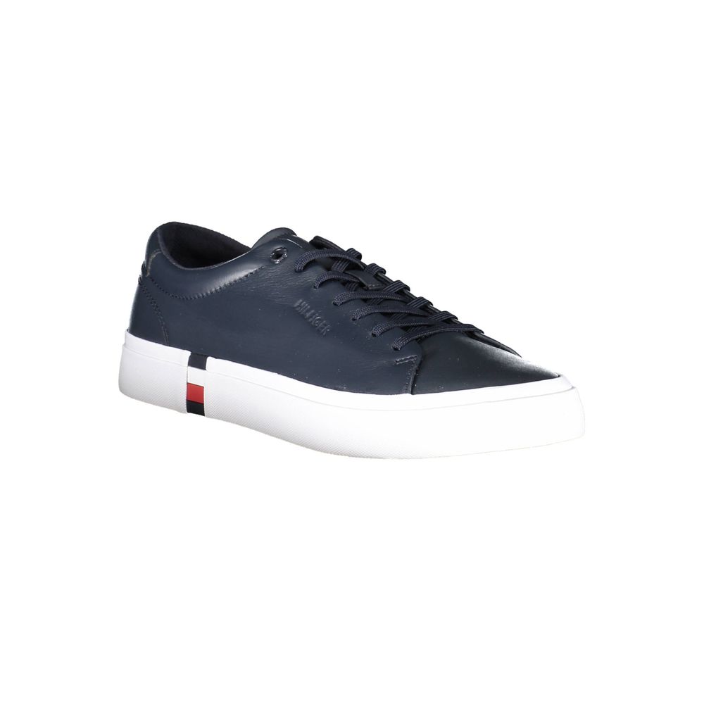 Tommy Hilfiger blauwe leren herensneaker