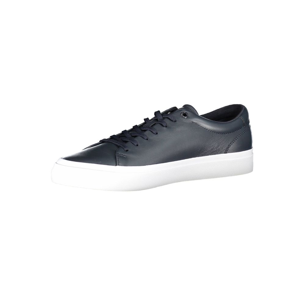 Tommy Hilfiger blauwe leren herensneaker