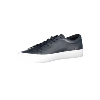 Tommy Hilfiger blauwe leren herensneaker