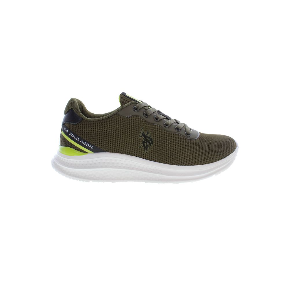 Baskets vertes en polyester pour homme US POLO ASSN.