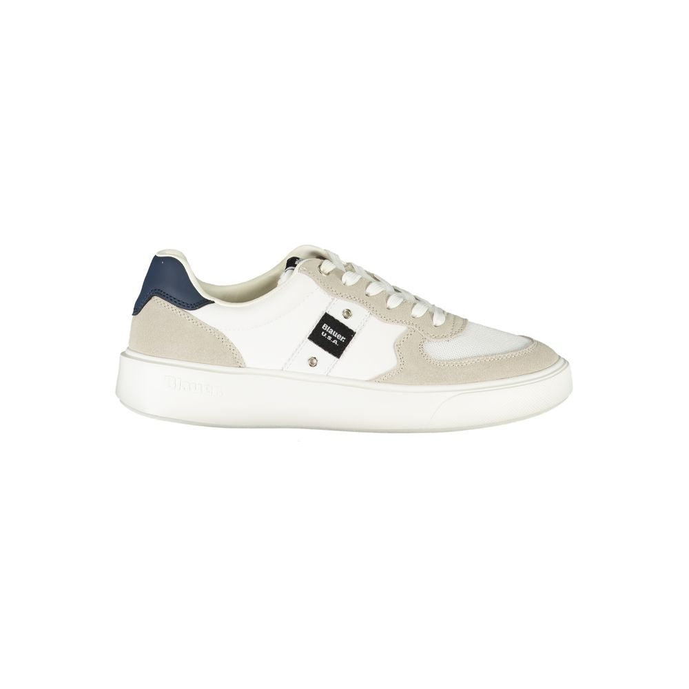 Baskets Blauer en cuir blanc pour hommes