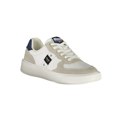 Baskets Blauer en cuir blanc pour hommes
