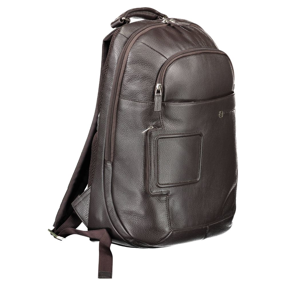 Sac à dos Piquadro en cuir marron pour homme
