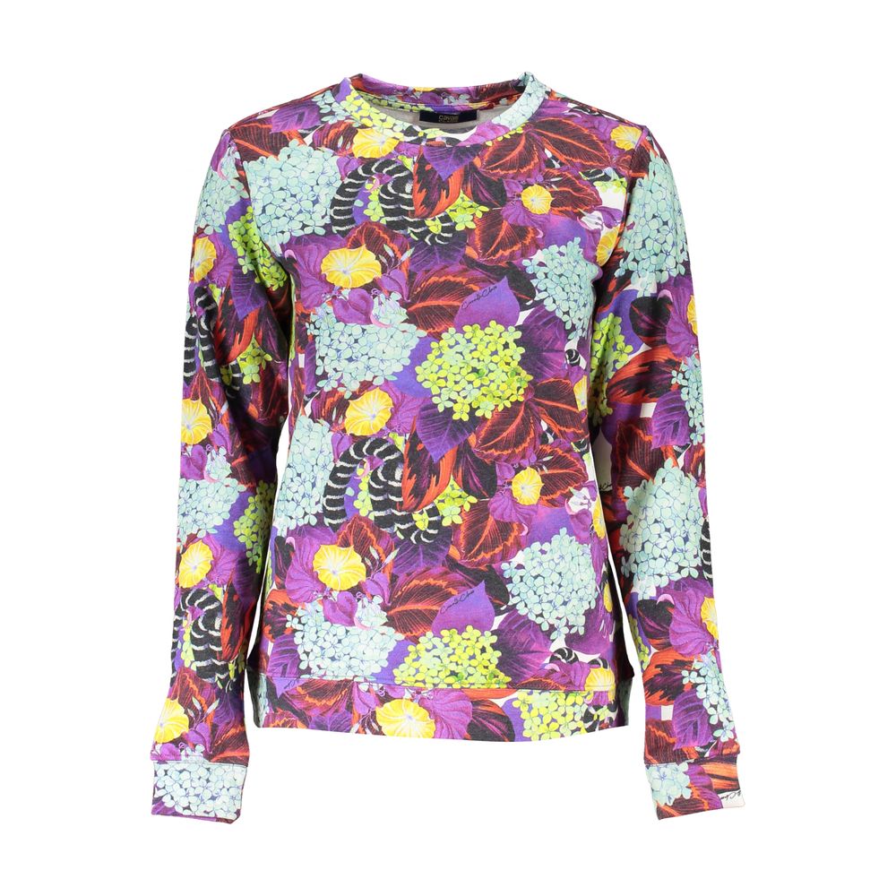 Cavalli Class Elegante paarse trui met ronde hals
