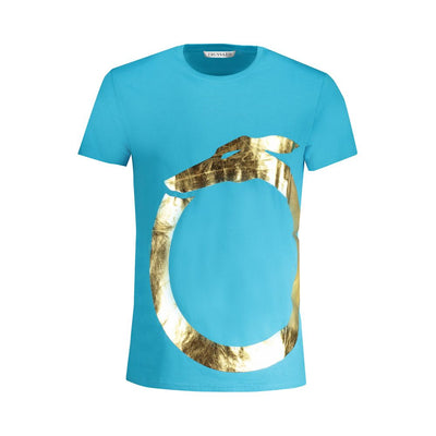 T-shirt homme en coton bleu clair Trussardi