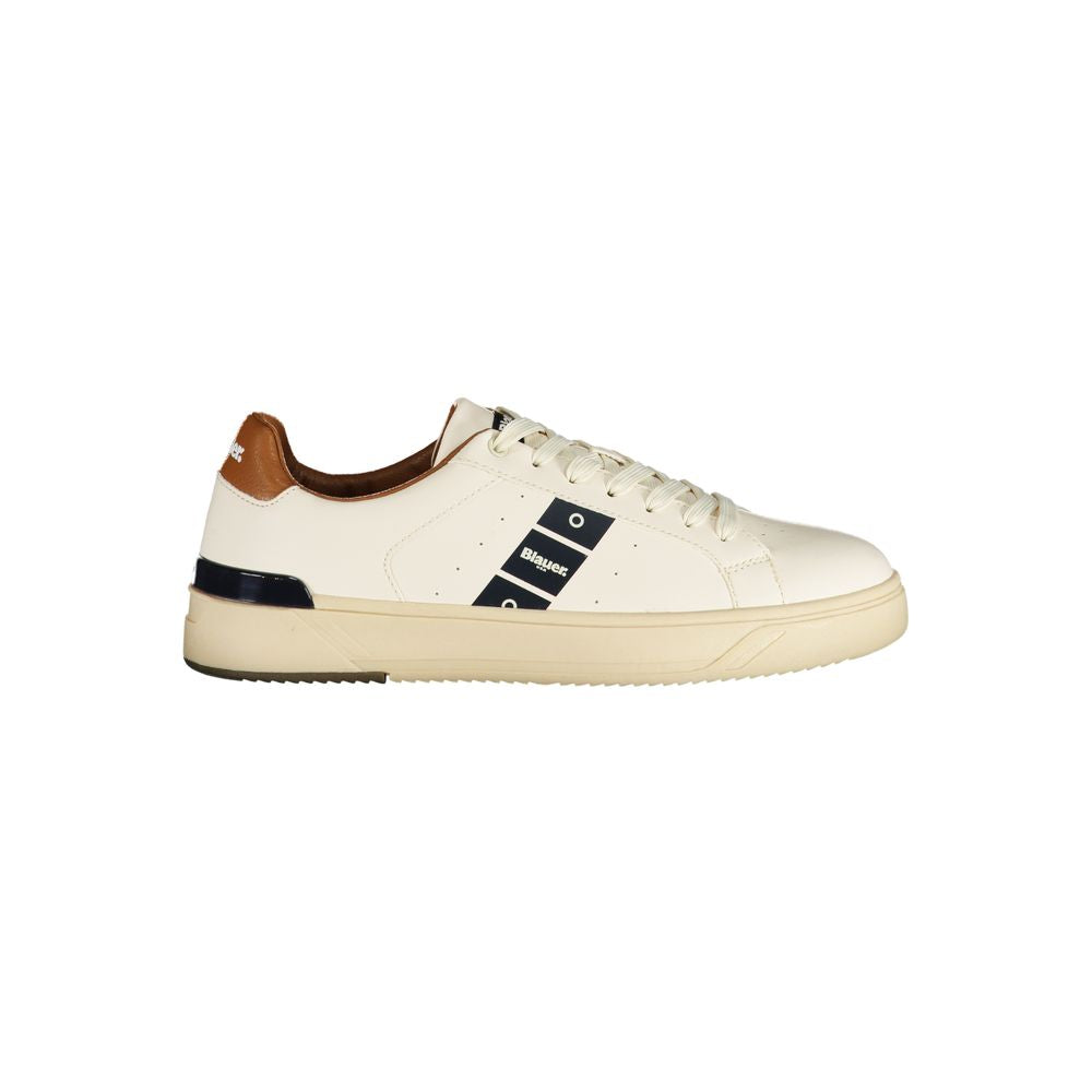 Baskets Blauer en cuir blanc pour hommes