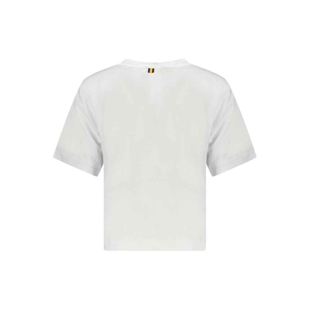 Haut K-WAY en coton blanc pour femme