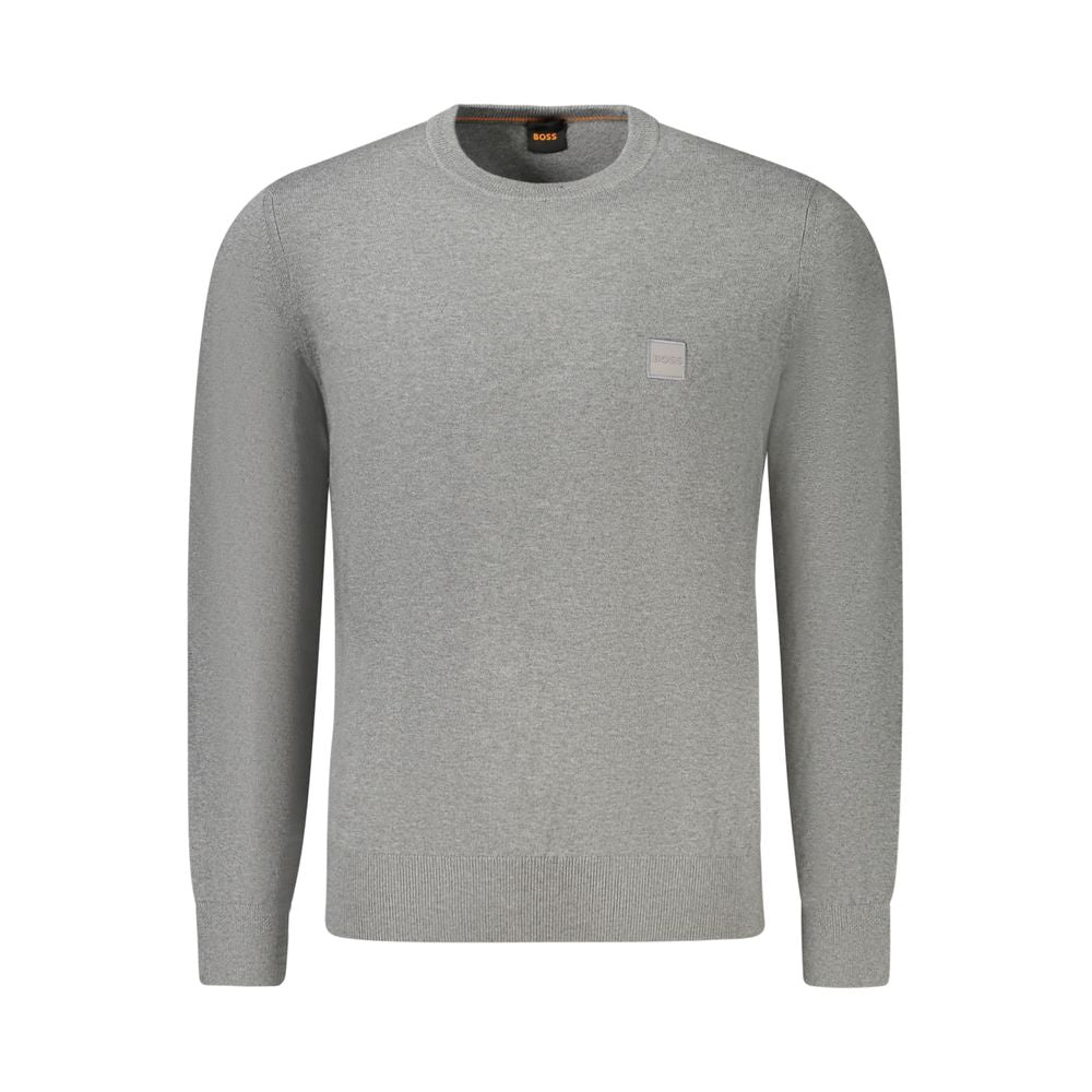 Pull en coton gris Hugo Boss pour homme