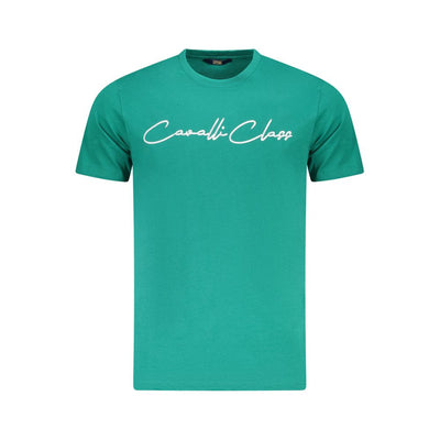 T-shirt Cavalli Class en coton vert pour homme