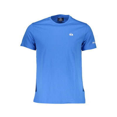 La Martina Blauw Katoenen Heren T-shirt