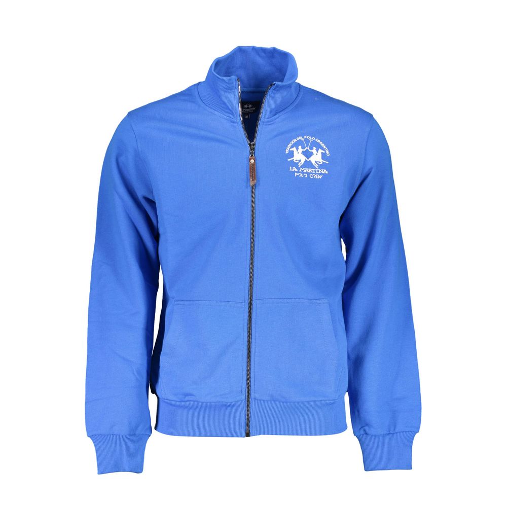 Pull homme en coton bleu La Martina