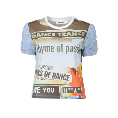 Haut Desigual en coton bleu pour femme