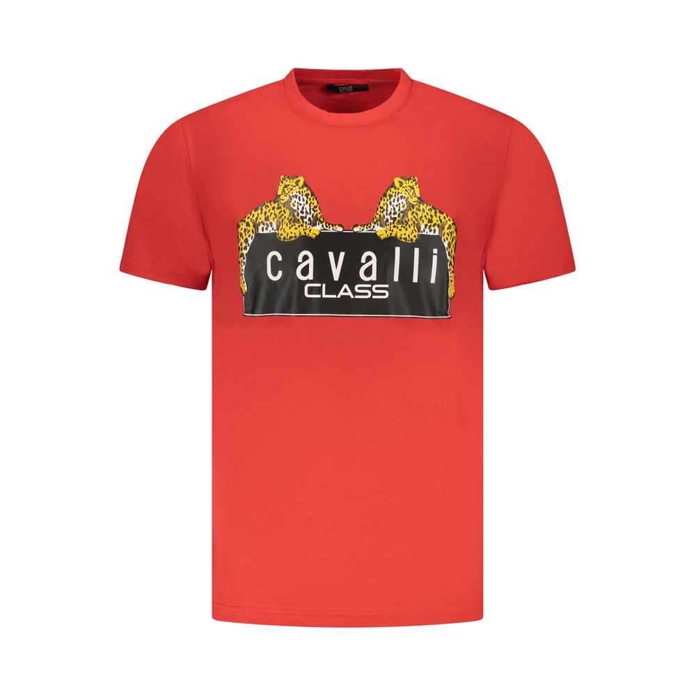 T-shirt Cavalli Class en coton rouge pour homme