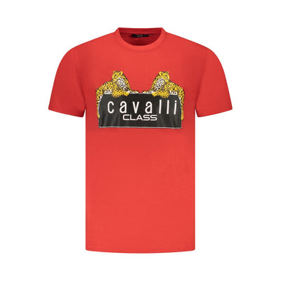 T-shirt Cavalli Class en coton rouge pour homme