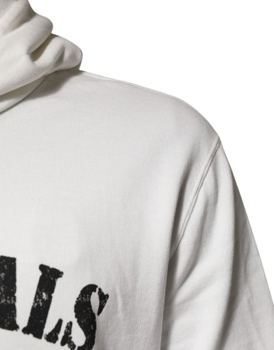 Pull à capuche Dolce &amp; Gabbana en coton blanc imprimé DG ROYAL