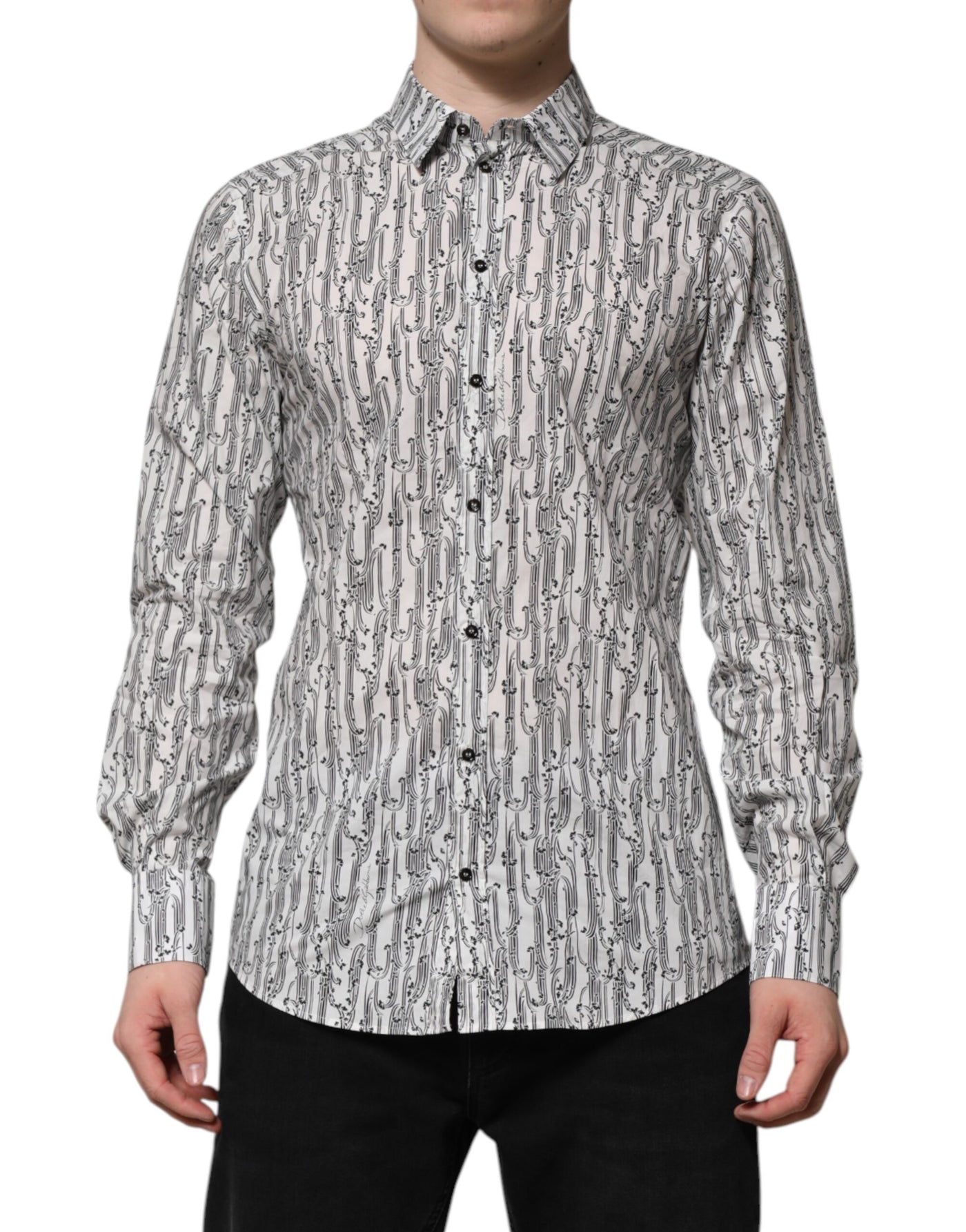 Dolce &amp; Gabbana Wit Bloemenprint Casual Shirt met Lange Mouwen