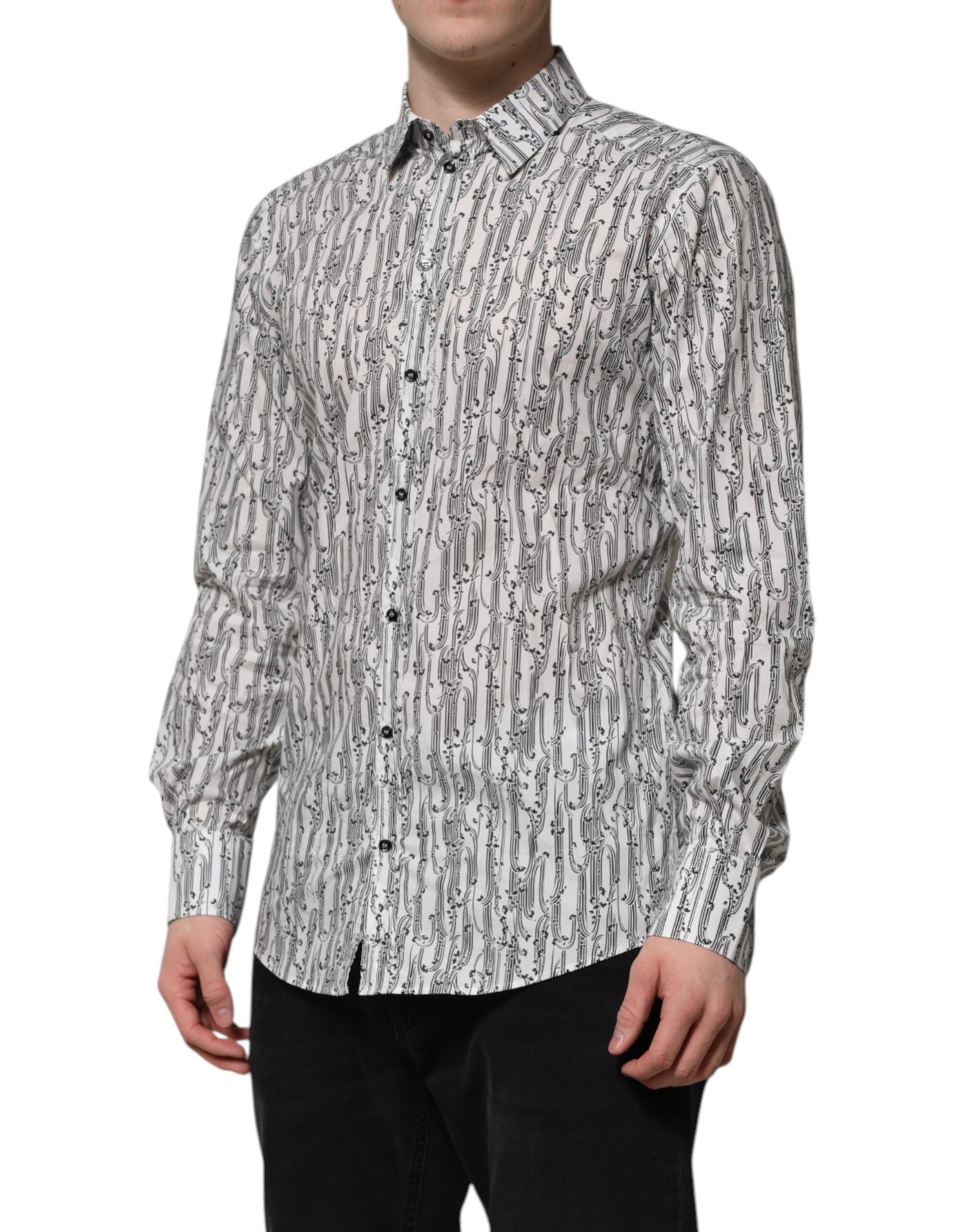 Dolce &amp; Gabbana Wit Bloemenprint Casual Shirt met Lange Mouwen