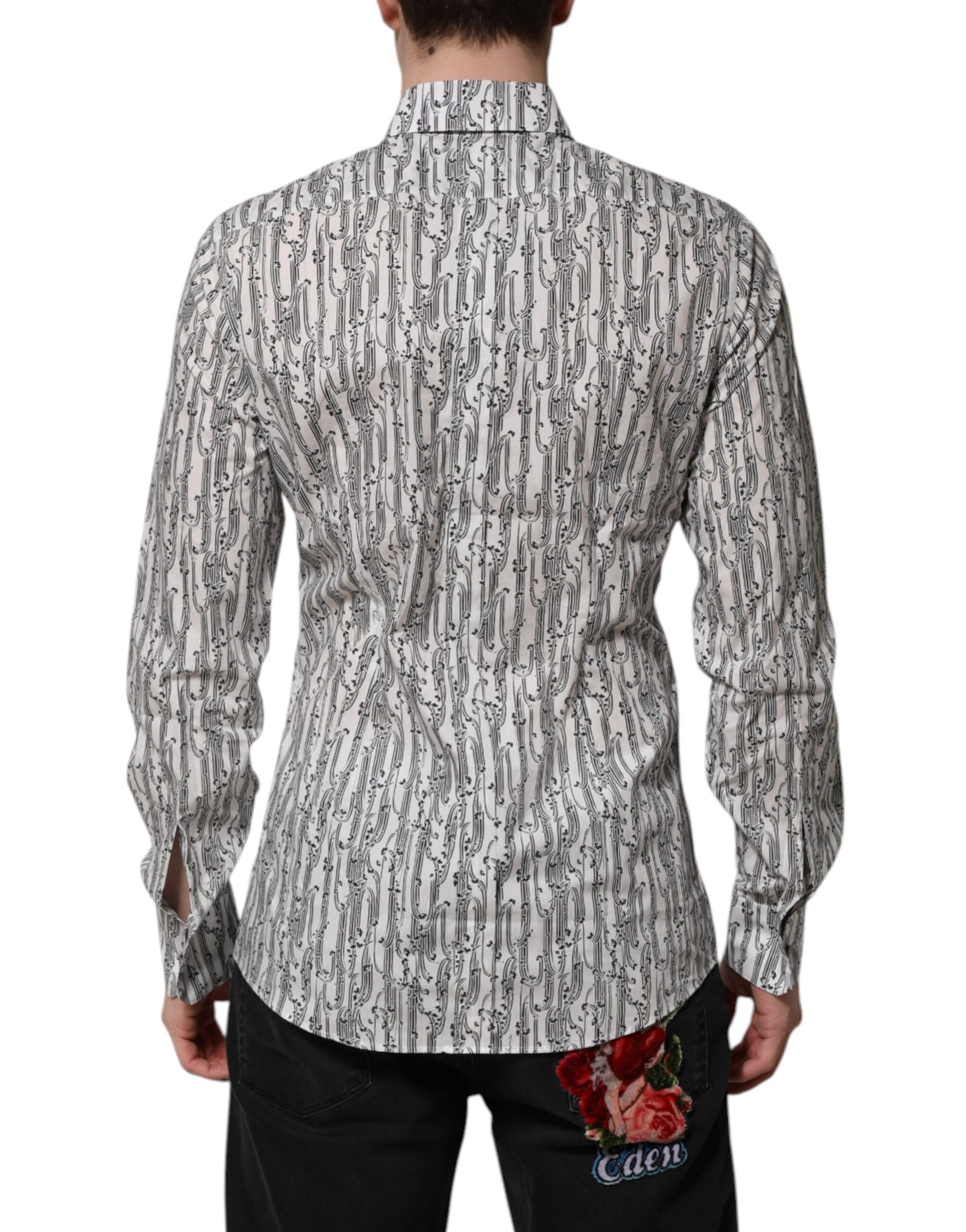 Dolce &amp; Gabbana Wit Bloemenprint Casual Shirt met Lange Mouwen