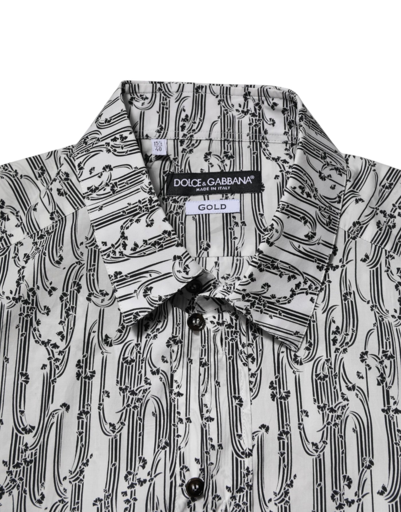 Dolce &amp; Gabbana Wit Bloemenprint Casual Shirt met Lange Mouwen